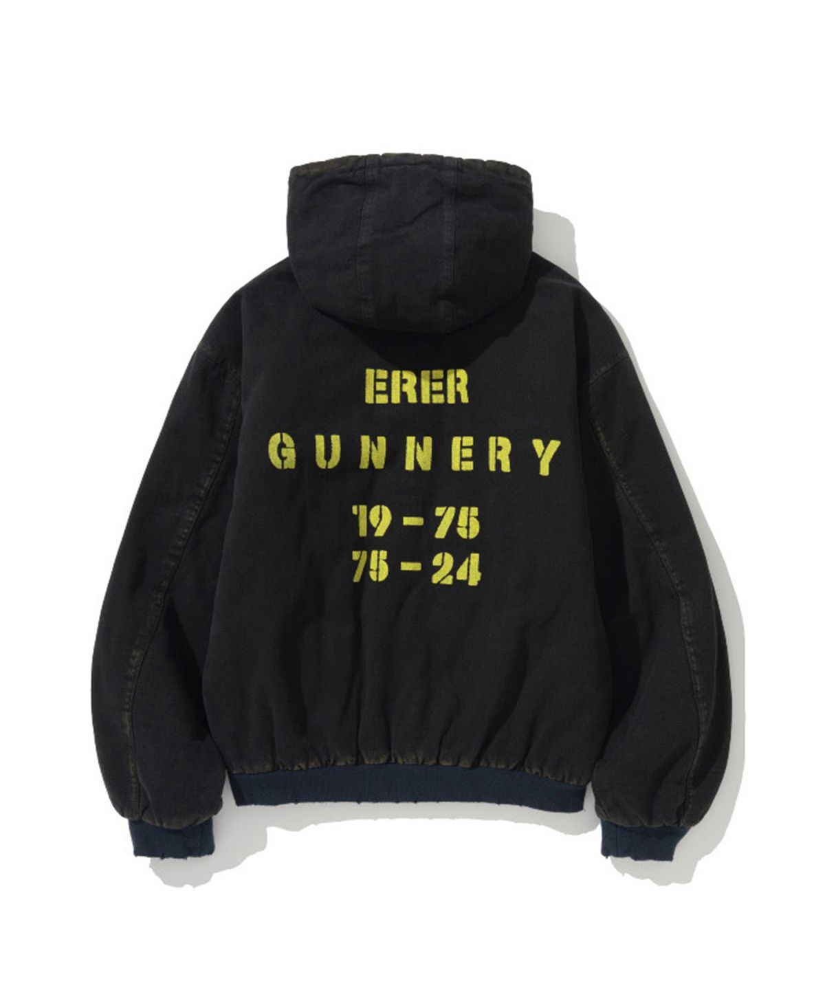 에르에르(ERER) [UN] Mechanic sweatshirt zip-up hoodie Black