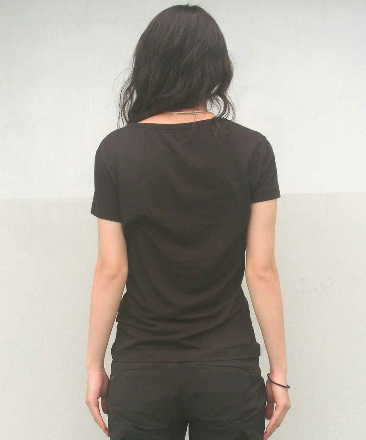 크루치(KRUCHI) RUDE Half Sleeve T-shirt (BLACK) WOMENS