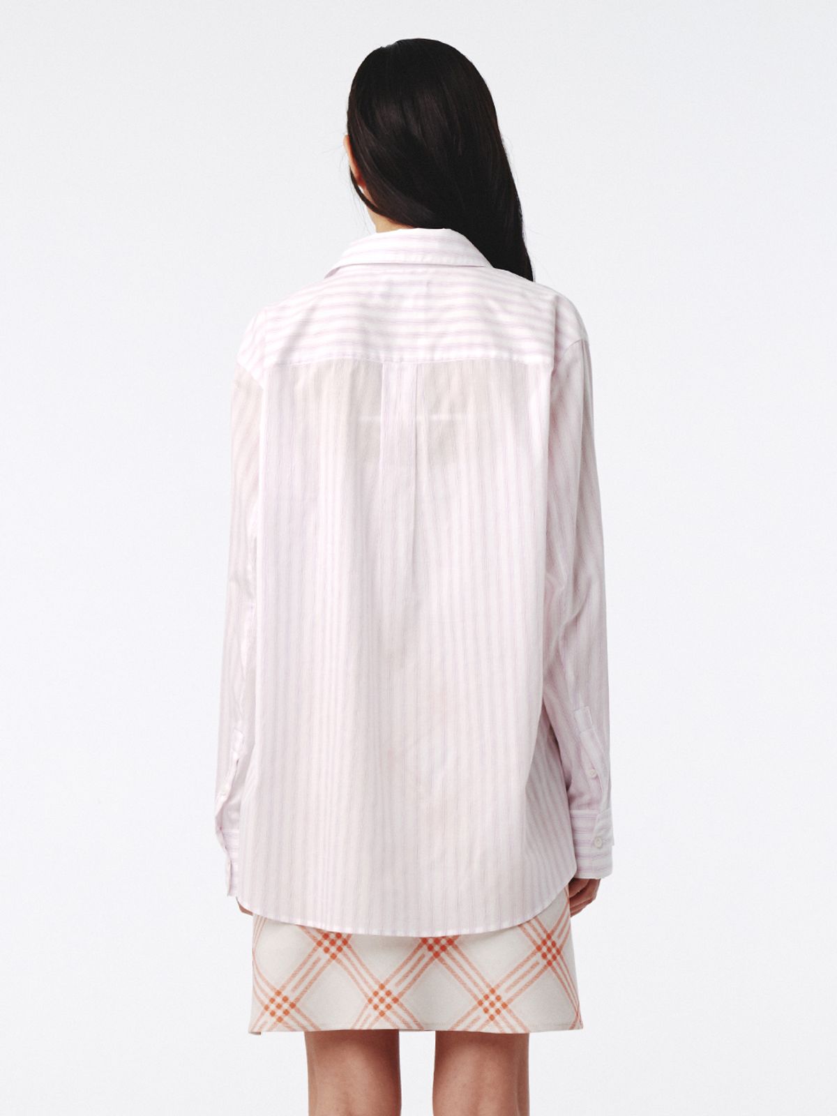 기준(KIJUN) Natural Stripe Shirt Purple
