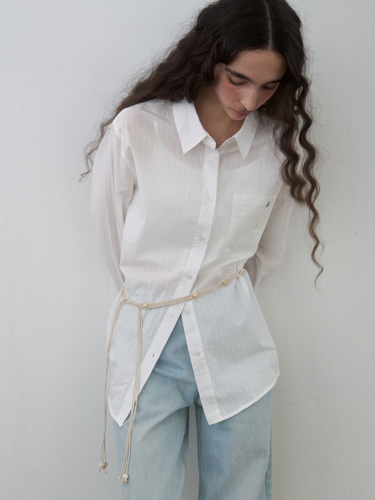 기준(KIJUN) Pure Essence Cotton Shirt Off-White