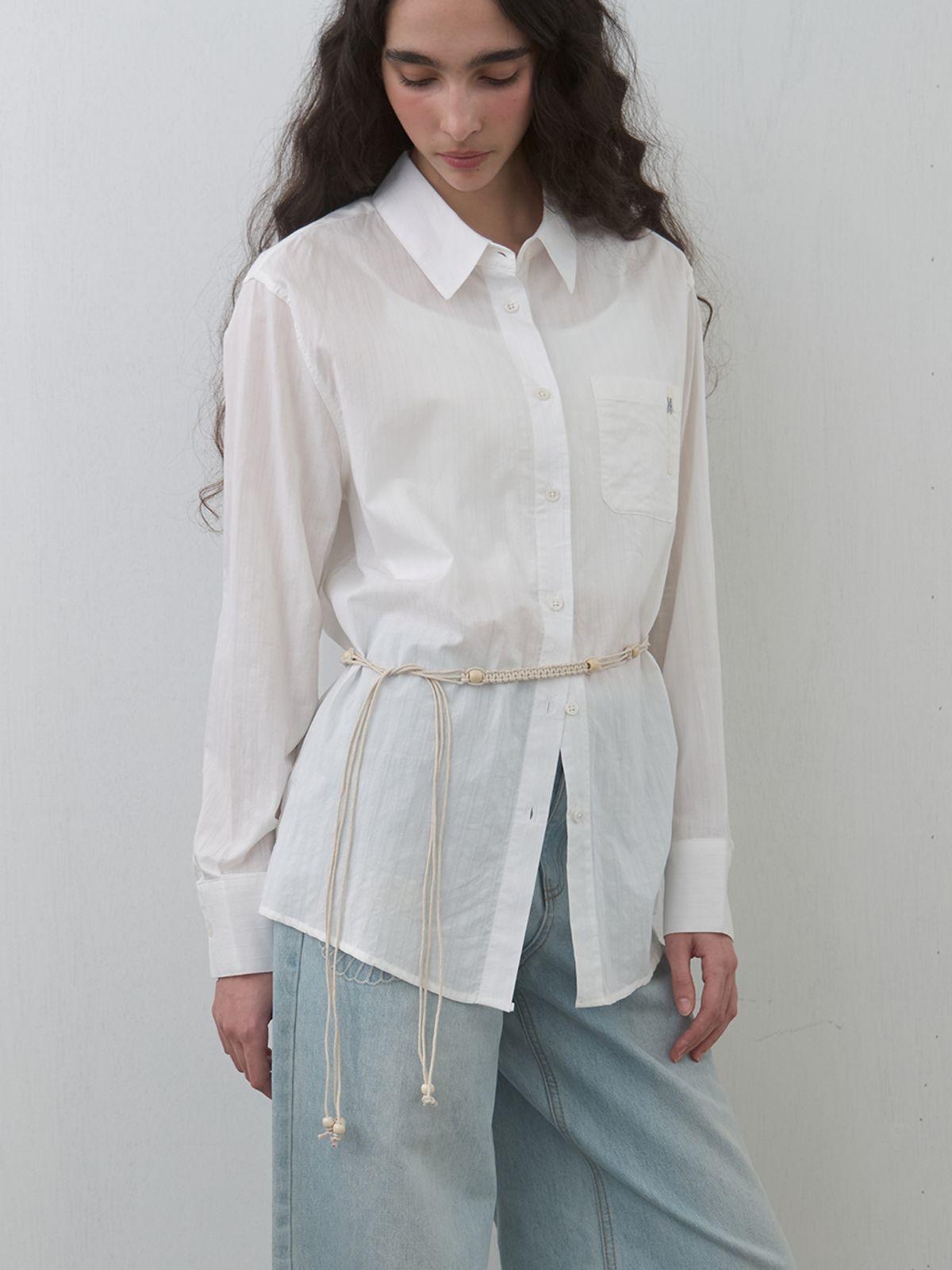 기준(KIJUN) Pure Essence Cotton Shirt Off-White