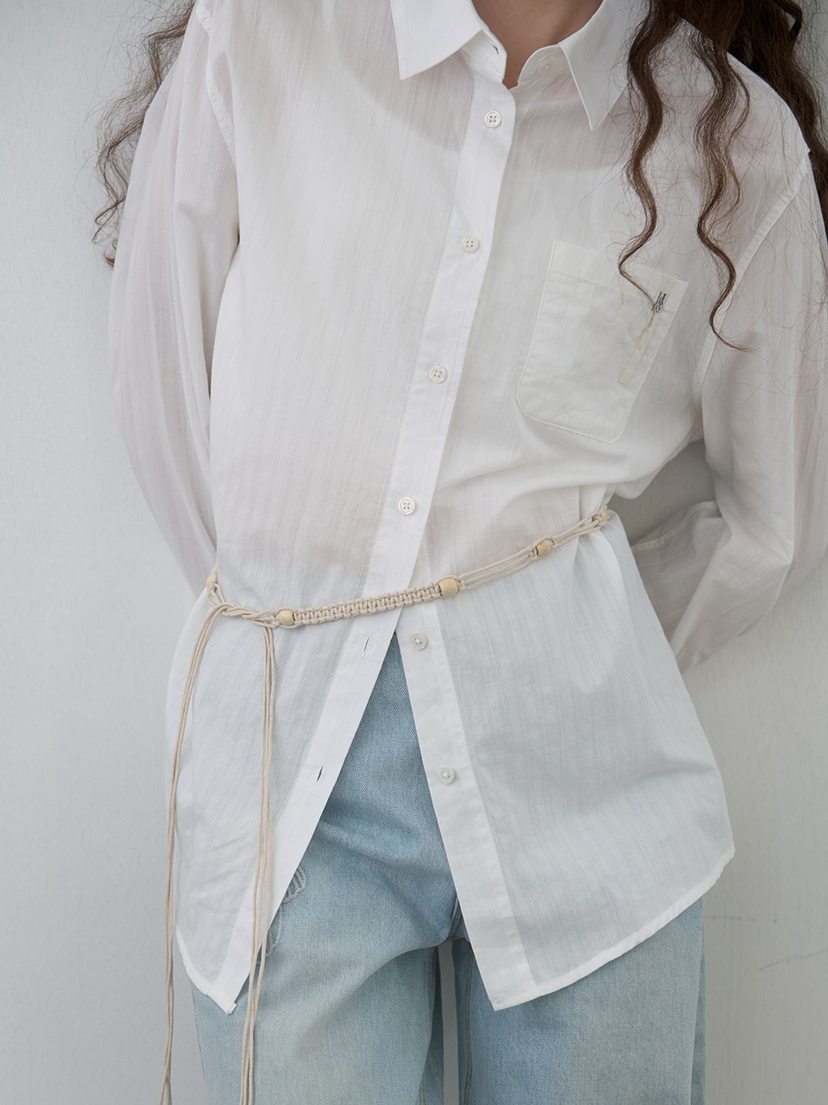기준(KIJUN) Pure Essence Cotton Shirt Off-White