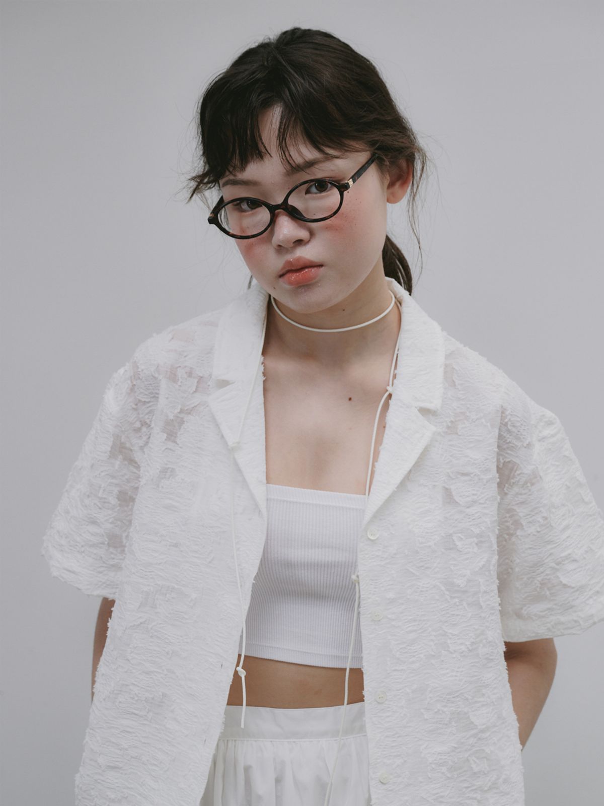 플라드주르(PLATDUJOUR) 플라워셔츠 (아이보리)