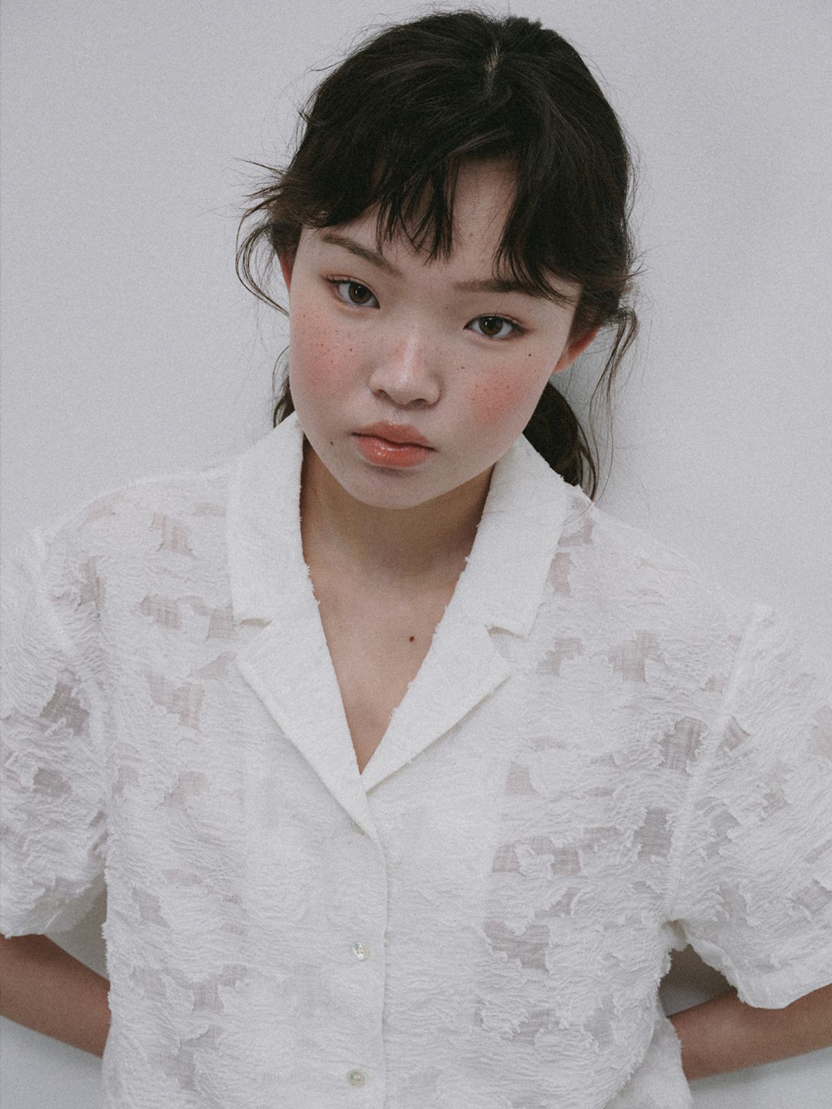 플라드주르(PLATDUJOUR) 플라워셔츠 (아이보리)