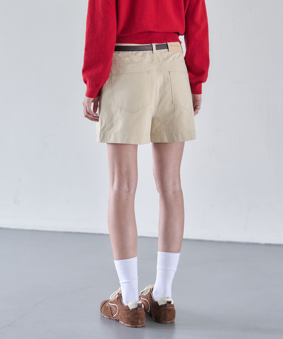 데케트 우먼(DECET WOMEN) 2Pleats Shorts DCWPT016Beige