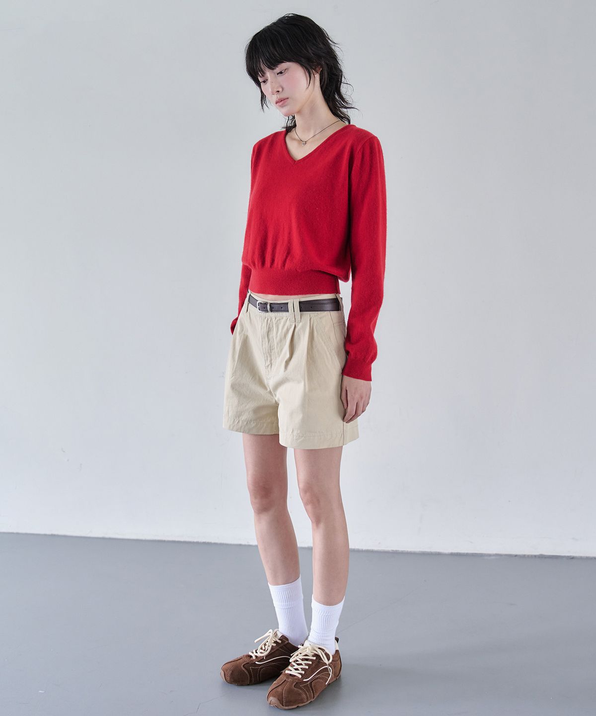 데케트 우먼(DECET WOMEN) 2Pleats Shorts DCWPT016Beige