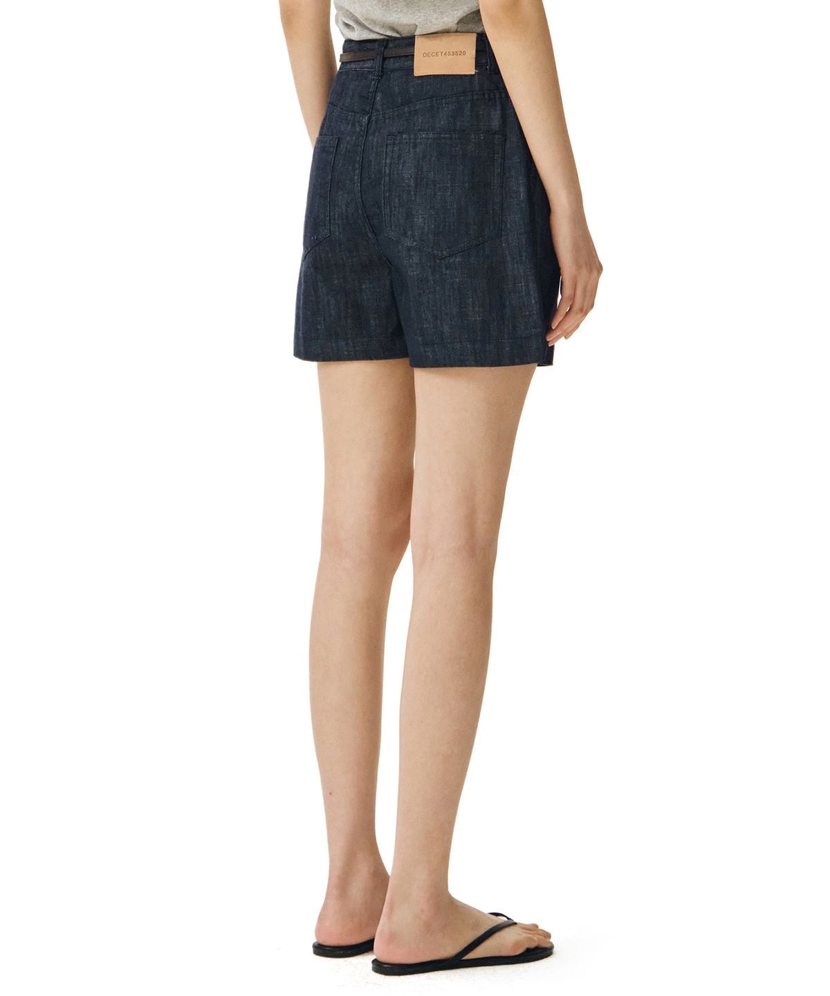데케트 우먼(DECET WOMEN) [린넨라이크]2Pleats Shorts DCWPT016CPIndigo
