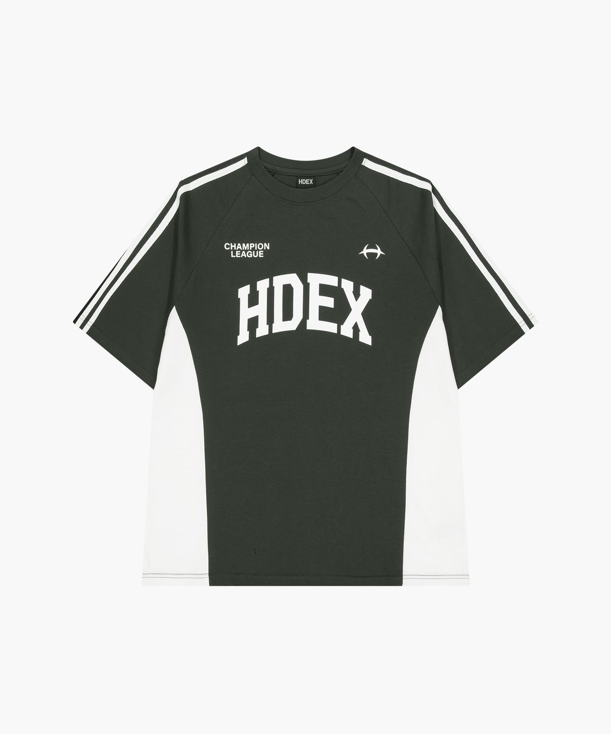 에이치덱스(HDEX) 사이드 컬러 블럭 숏 슬리브 (Khaki)