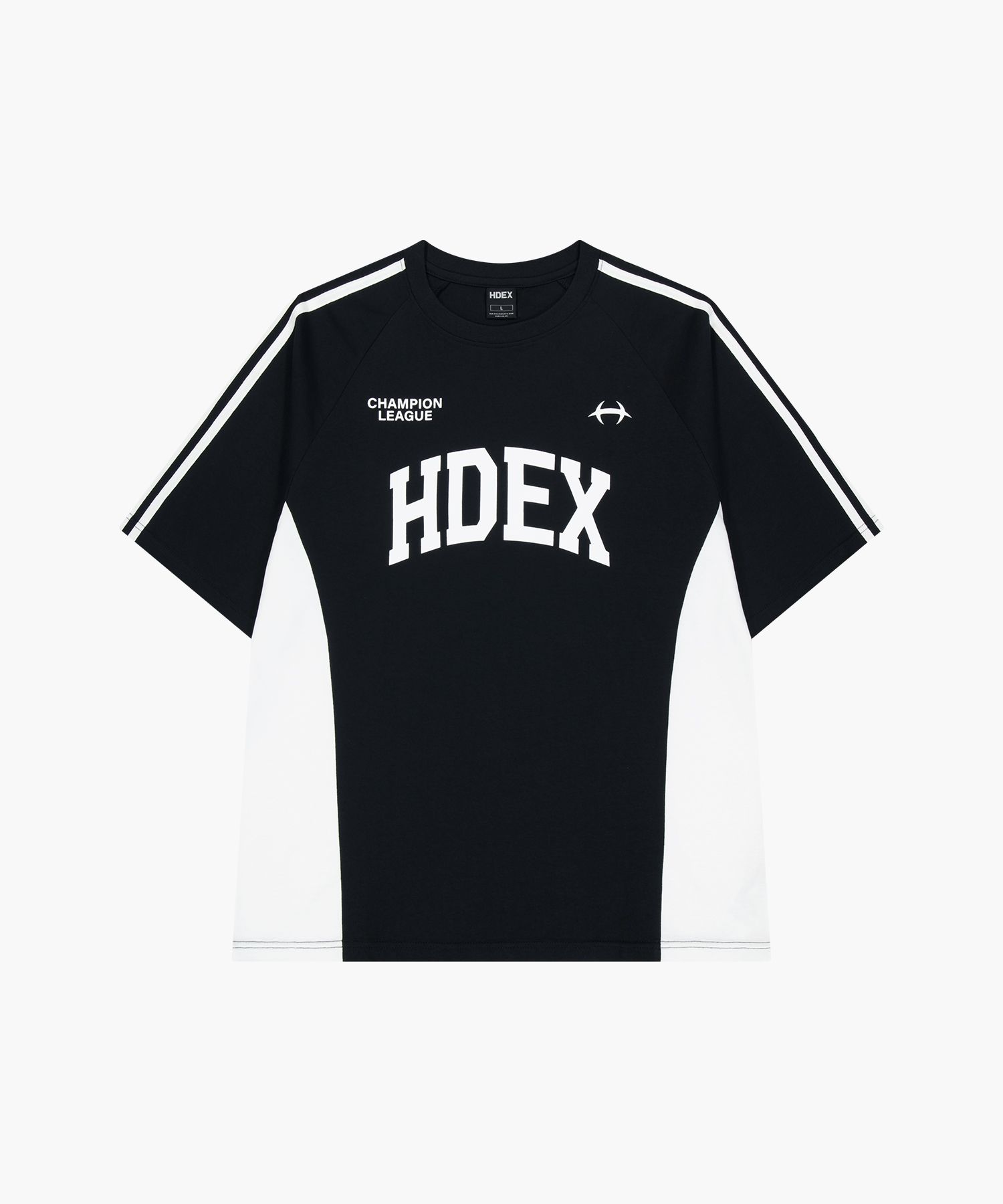 MUSINSA公式 | HDEX サイドカラーブロックショートスリーブ（ブラック）