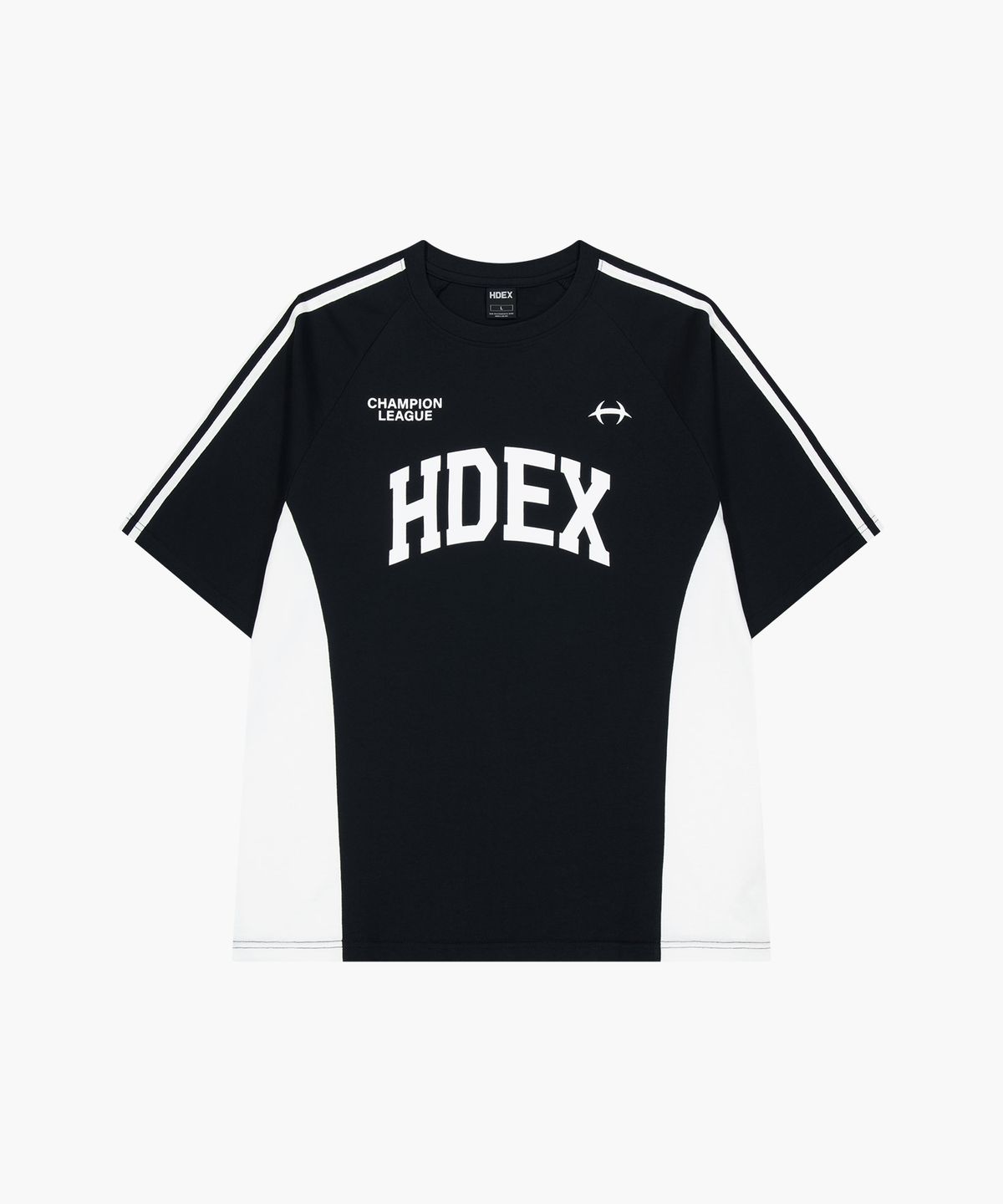 에이치덱스(HDEX) 사이드 컬러 블럭 숏 슬리브 (Black)