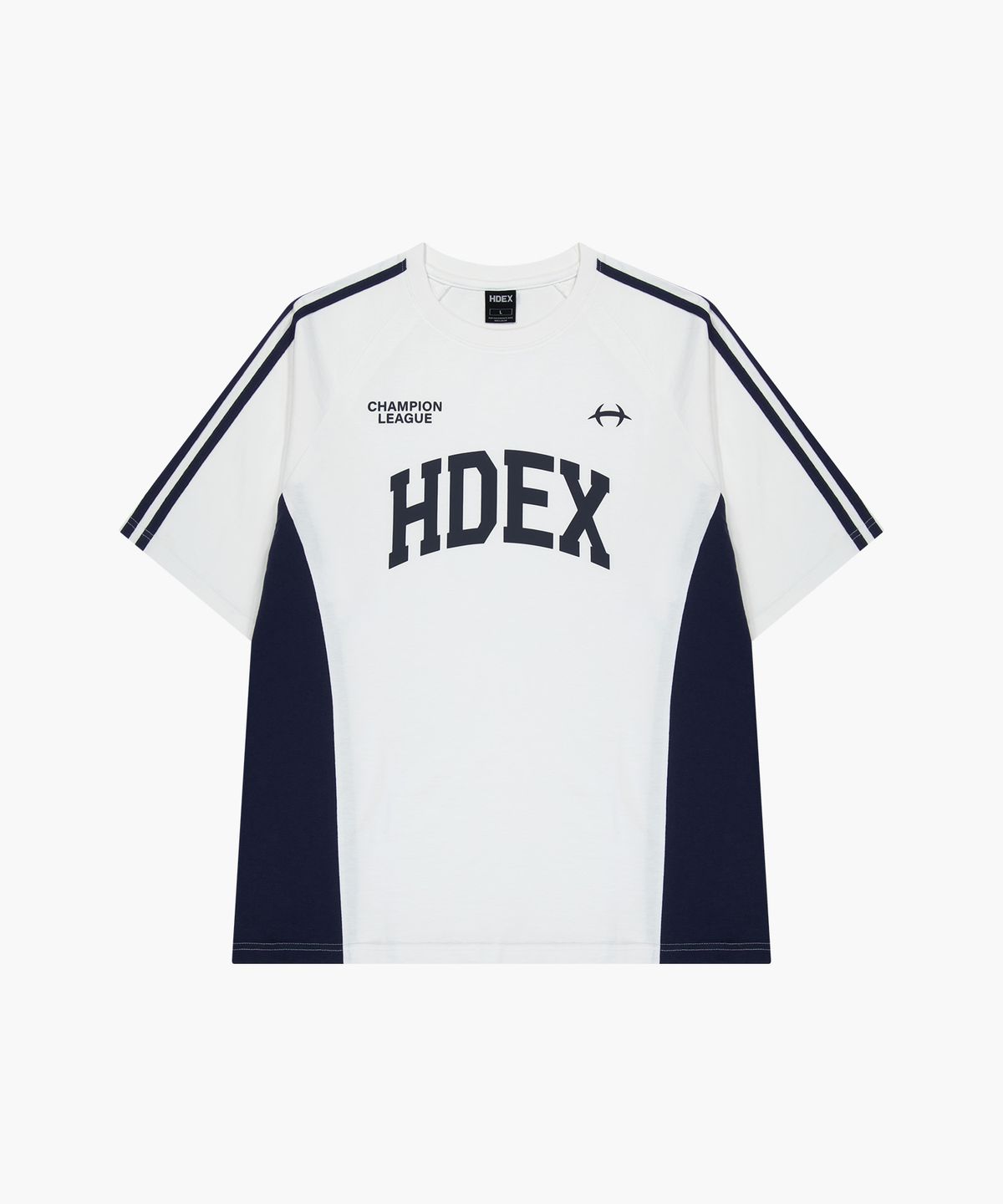 에이치덱스(HDEX) 사이드 컬러 블럭 숏 슬리브 (White)