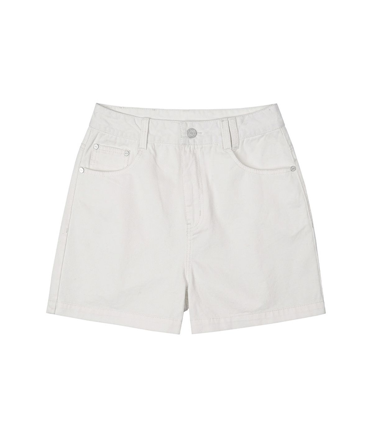 데케트 우먼(DECET WOMEN) Signature Denim Shorts DCWPT007Ivory