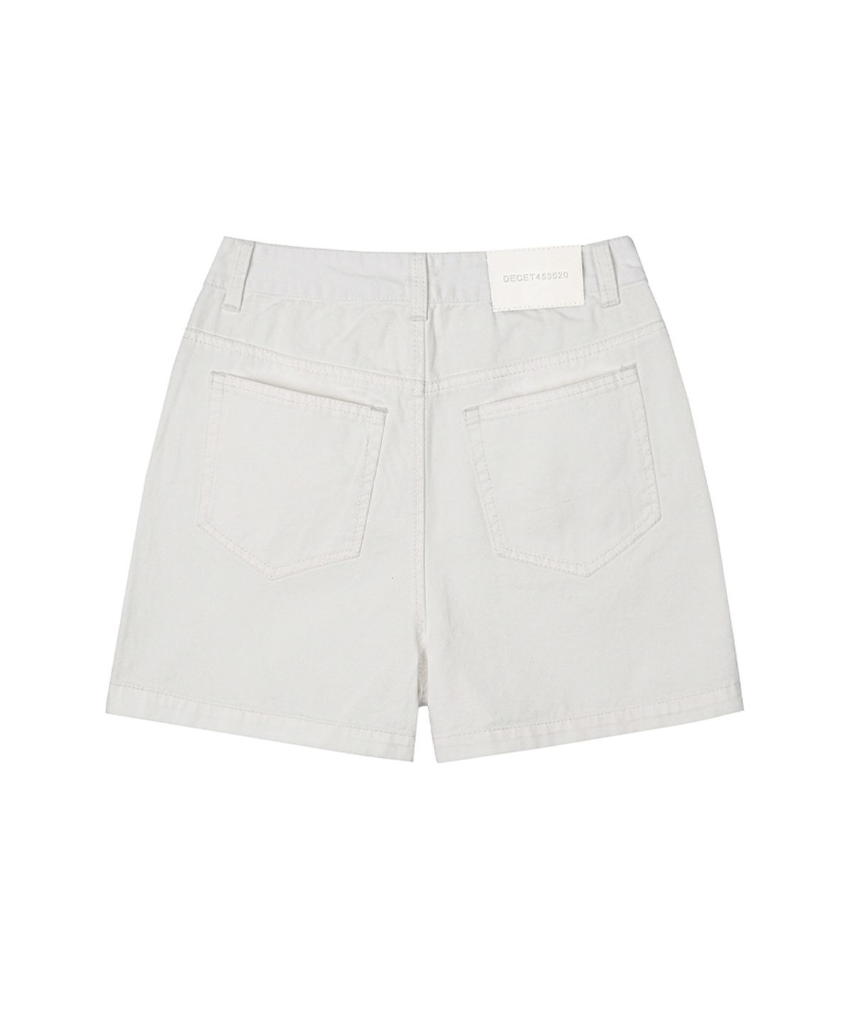 데케트 우먼(DECET WOMEN) Signature Denim Shorts DCWPT007Ivory