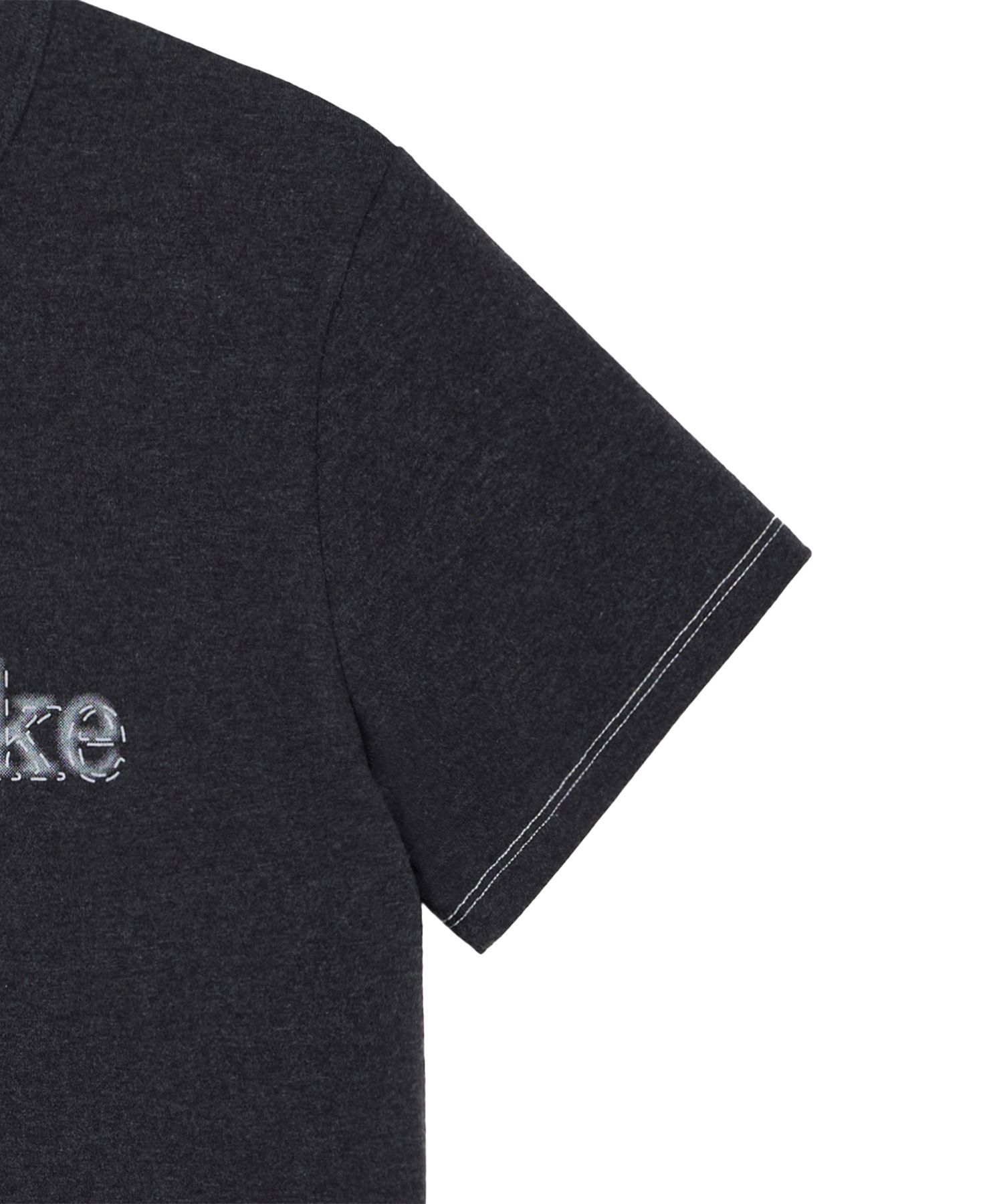 Tシャツ・カットソー ROCKCAKE Applique Logo Button Top Charcoal MUSINSA | ROCKCAKE Stitch Logo Printing Top - Charcoal
