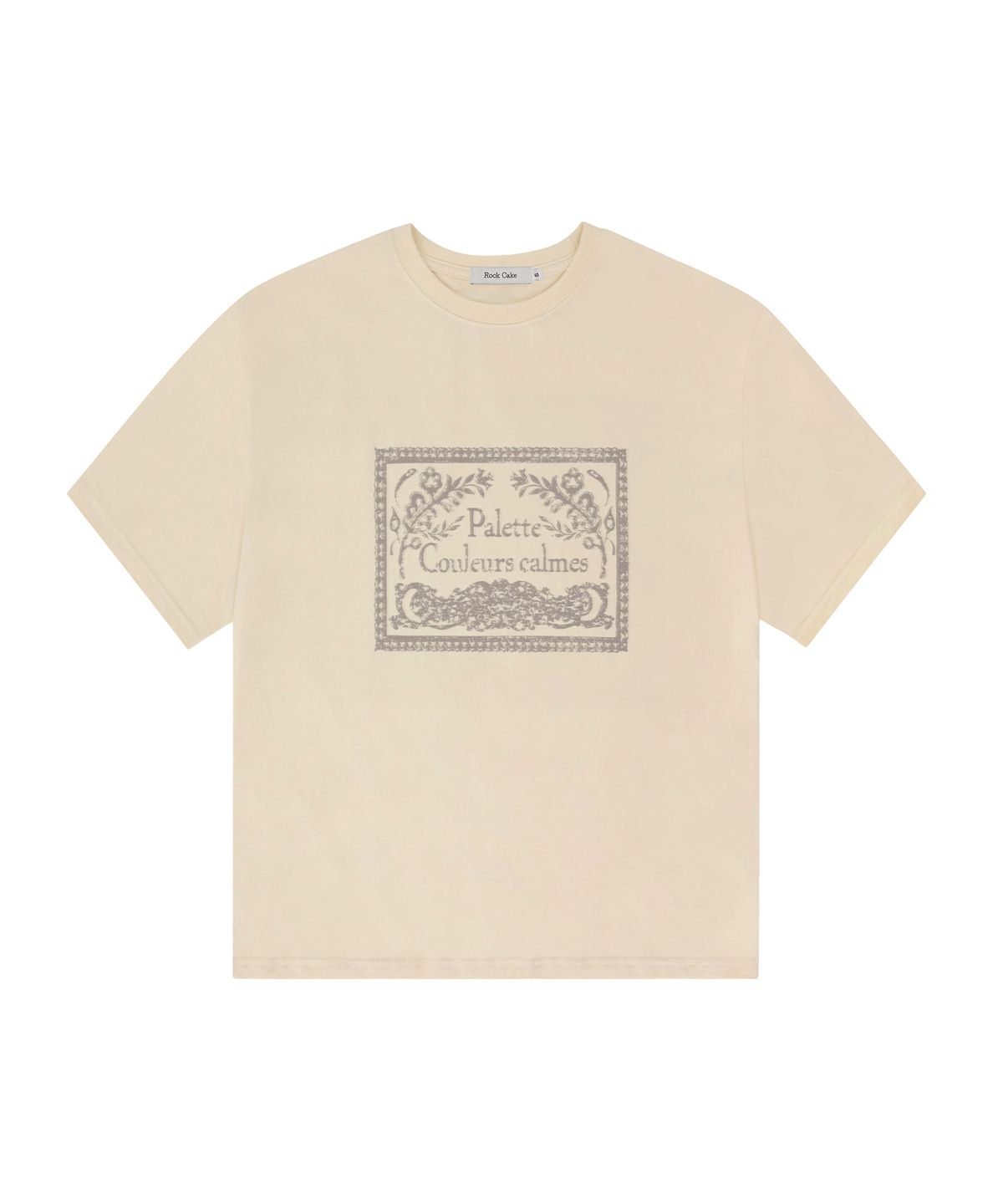 락케이크(ROCKCAKE) Palette Couleurs Printing Top - Cream