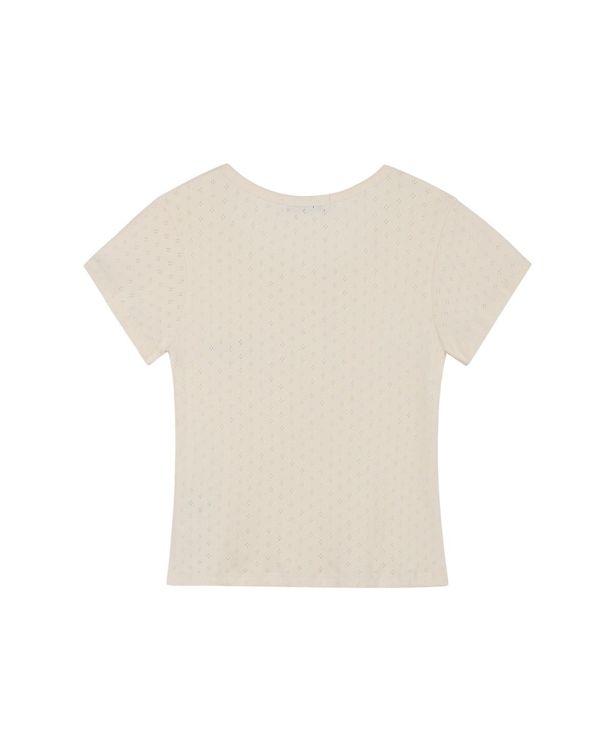 락케이크(ROCKCAKE) Soft Punching Button Top - Cream