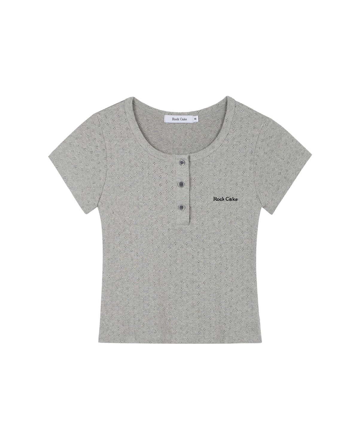 락케이크(ROCKCAKE) Soft Punching Button Top - Gray