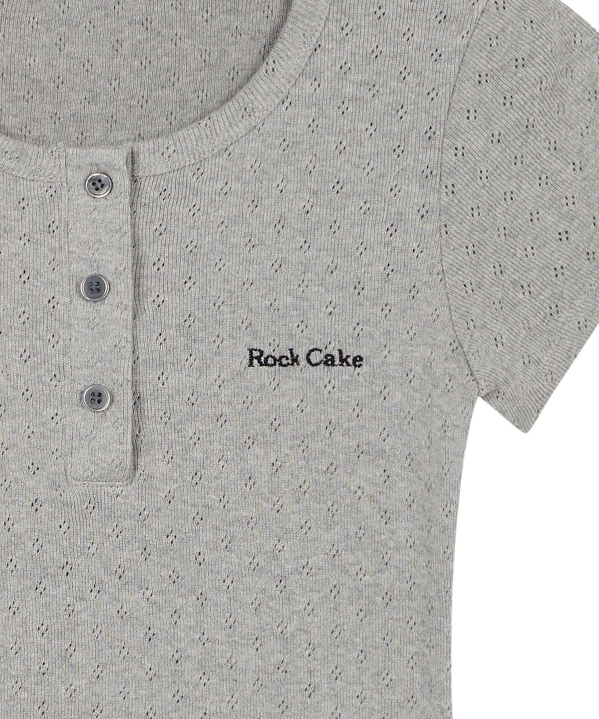 락케이크(ROCKCAKE) Soft Punching Button Top - Gray