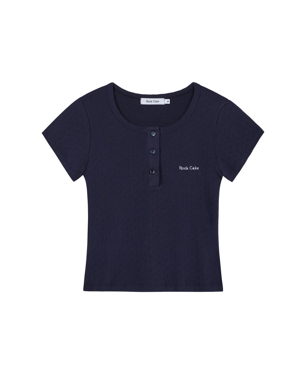 락케이크(ROCKCAKE) Soft Punching Button Top - Navy