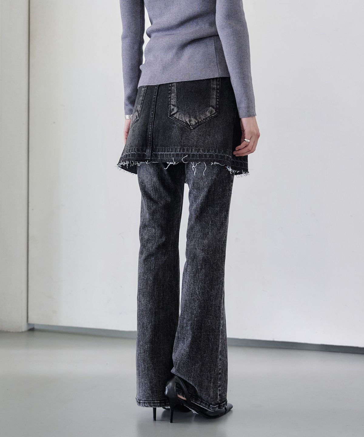 데케트 우먼(DECET WOMEN) Wrap Skirt DCSK005Black