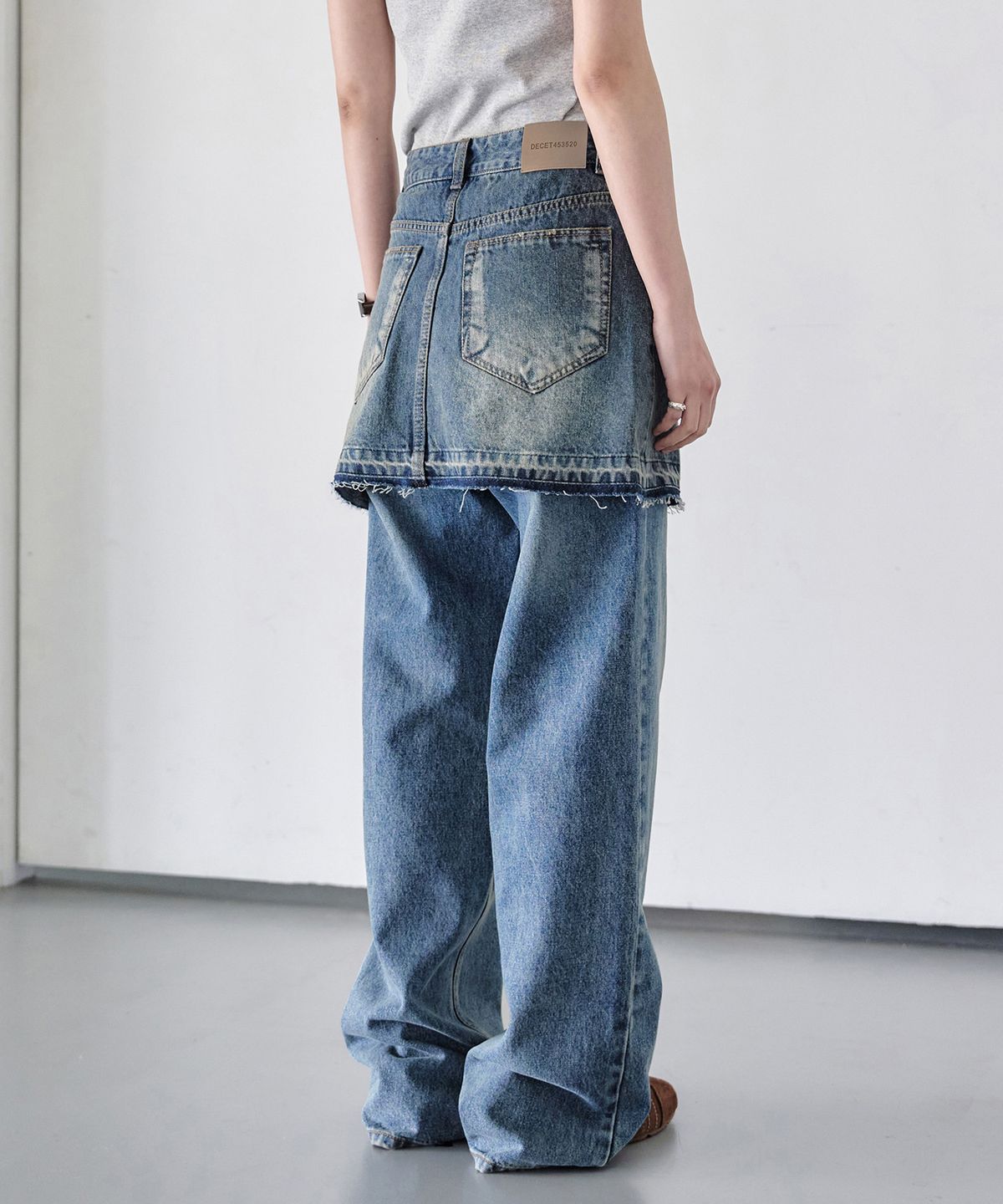 데케트 우먼(DECET WOMEN) Wrap Skirt DCSK005Blue