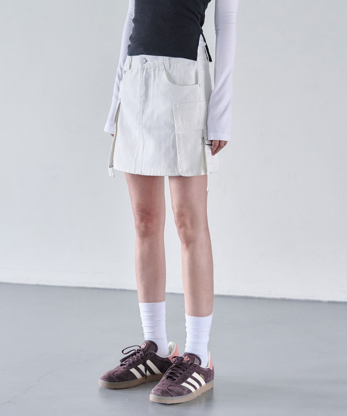 데케트 우먼(DECET WOMEN) Cargo Mini Skirt DCSK004Ivory