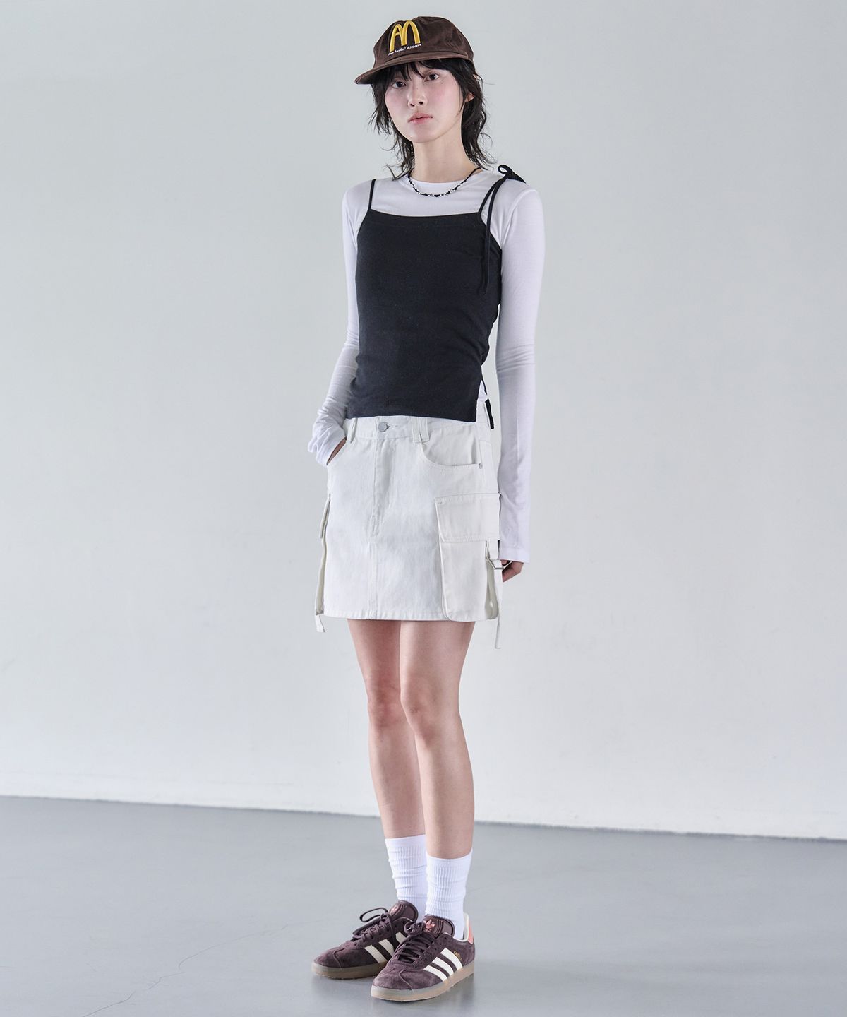 데케트 우먼(DECET WOMEN) Cargo Mini Skirt DCSK004Ivory