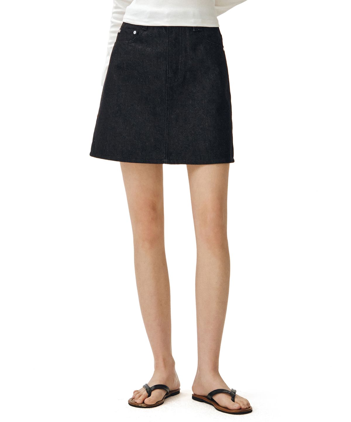 데케트 우먼(DECET WOMEN) Signature Mini Skirt DCSK001CPBlack