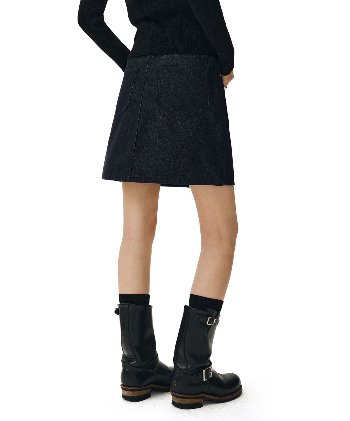 데케트 우먼(DECET WOMEN) Signature Mini Skirt DCSK001CPIndigo