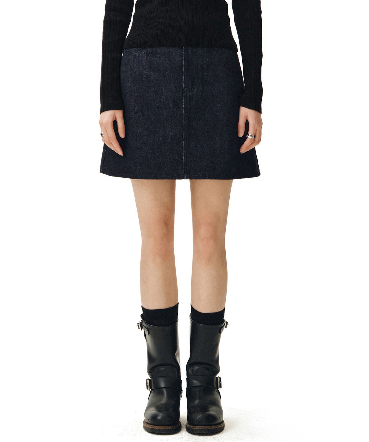 데케트 우먼(DECET WOMEN) Signature Mini Skirt DCSK001CPIndigo