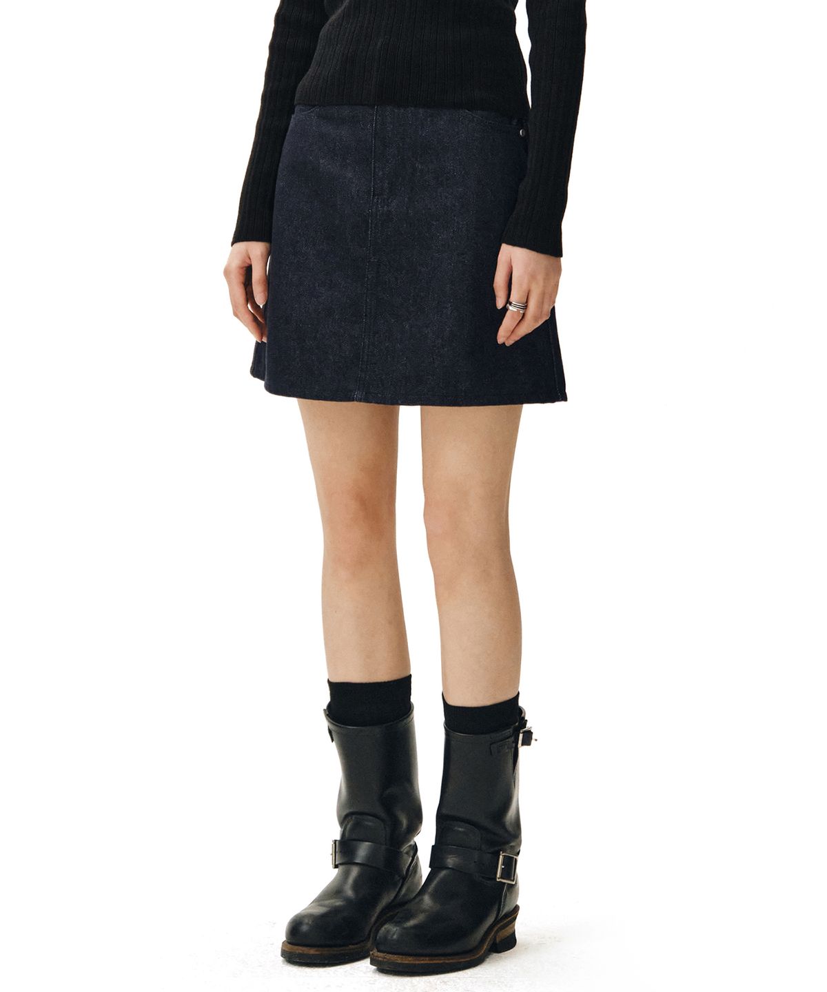 데케트 우먼(DECET WOMEN) Signature Mini Skirt DCSK001CPIndigo