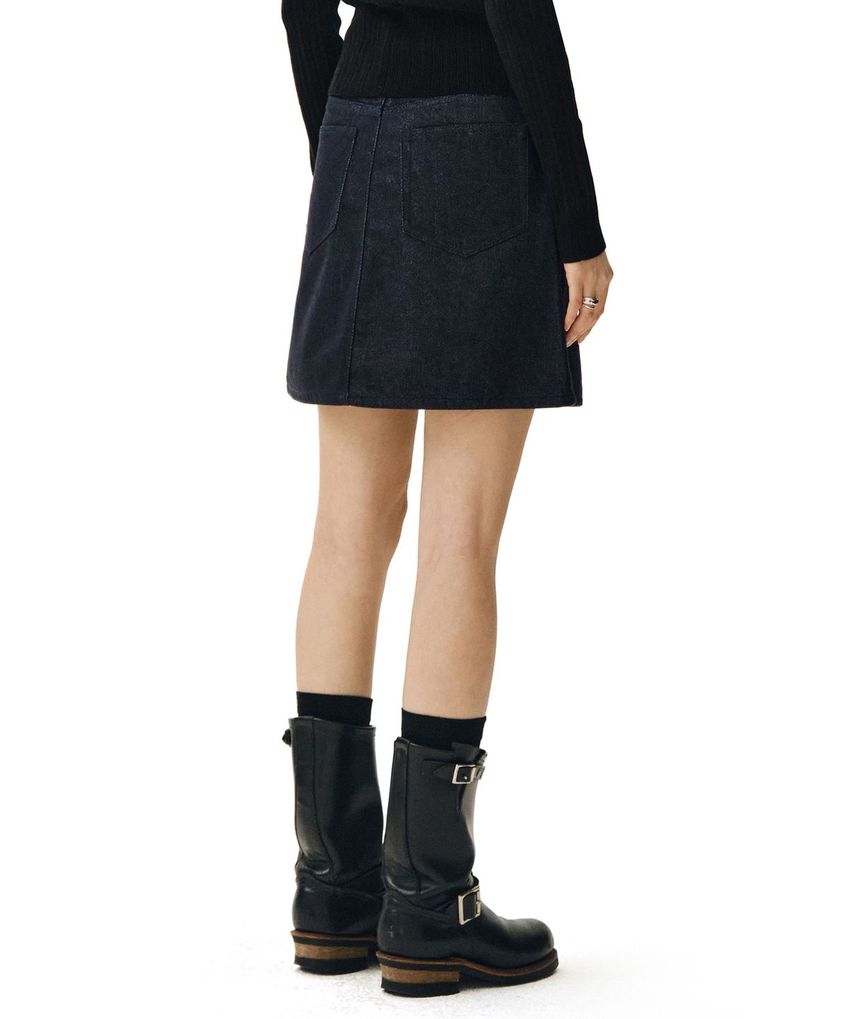 데케트 우먼(DECET WOMEN) Signature Mini Skirt DCSK001CPIndigo