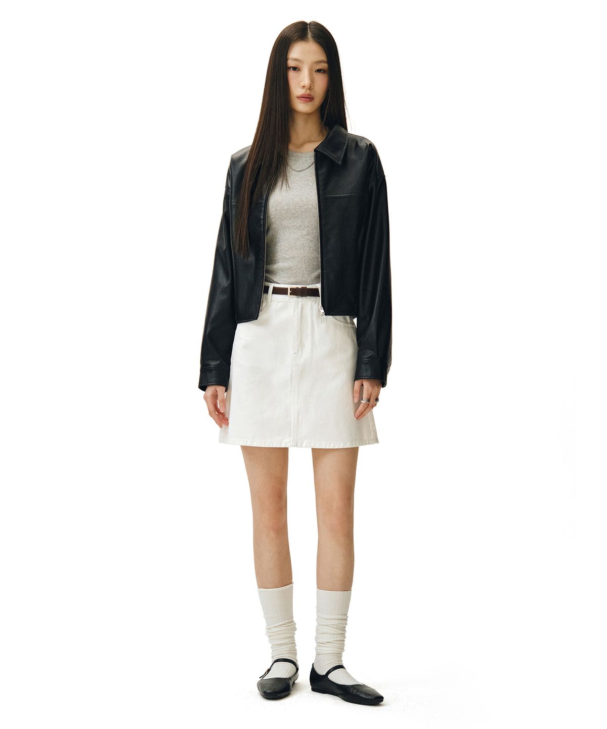 데케트 우먼(DECET WOMEN) Signature Mini Skirt DCSK001Ivory