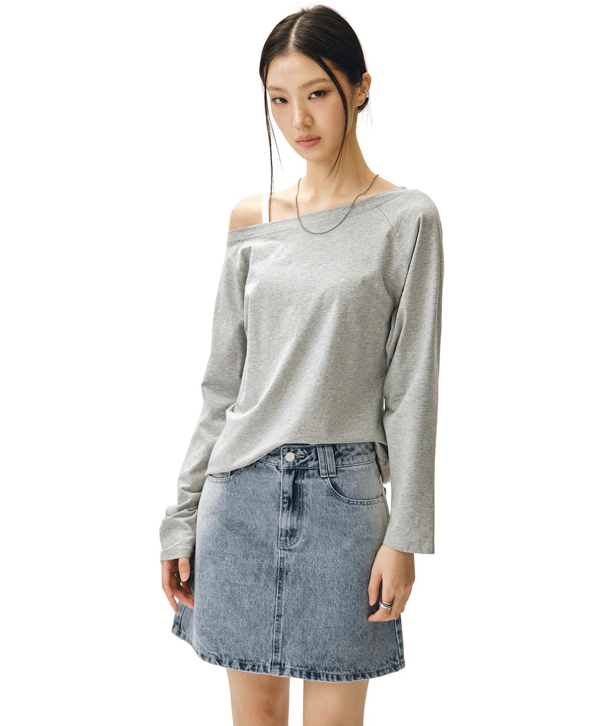 데케트 우먼(DECET WOMEN) Signature Mini Skirt DCSK001LBlueA
