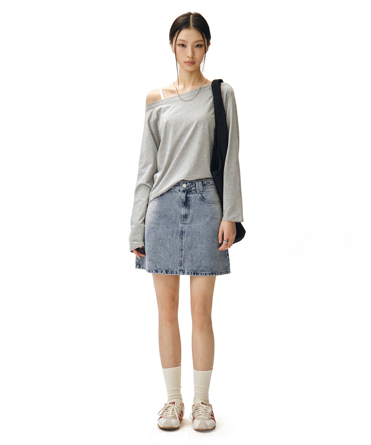 데케트 우먼(DECET WOMEN) Signature Mini Skirt DCSK001LBlueA