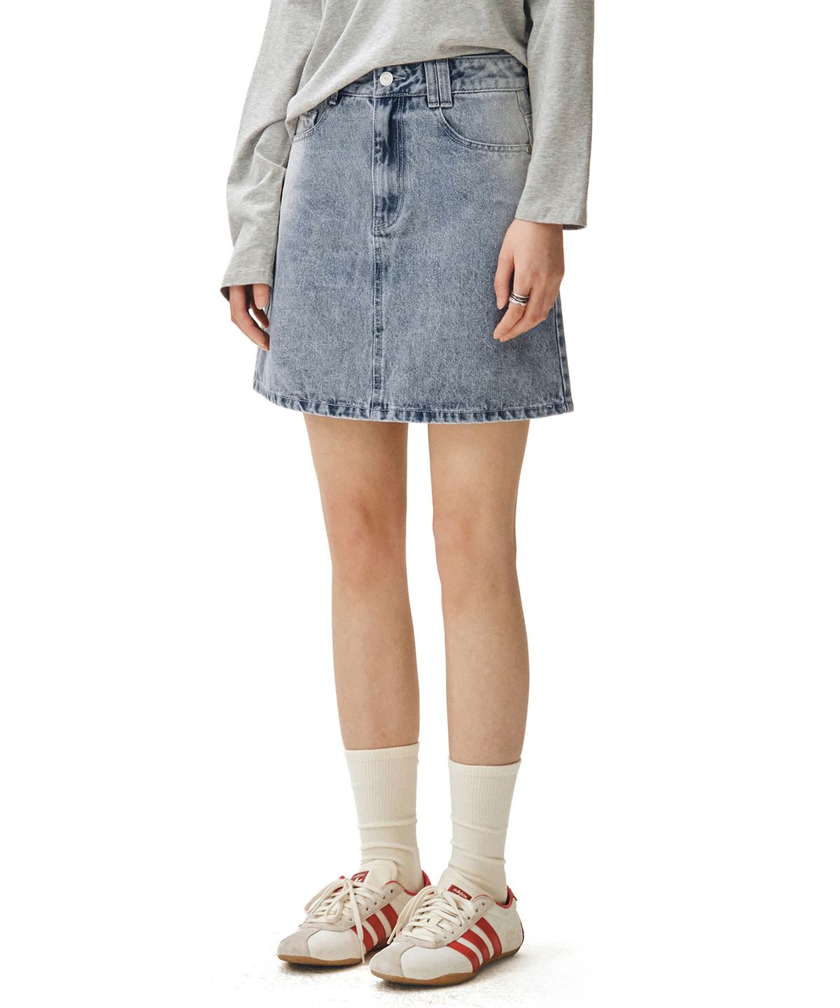 데케트 우먼(DECET WOMEN) Signature Mini Skirt DCSK001LBlueA