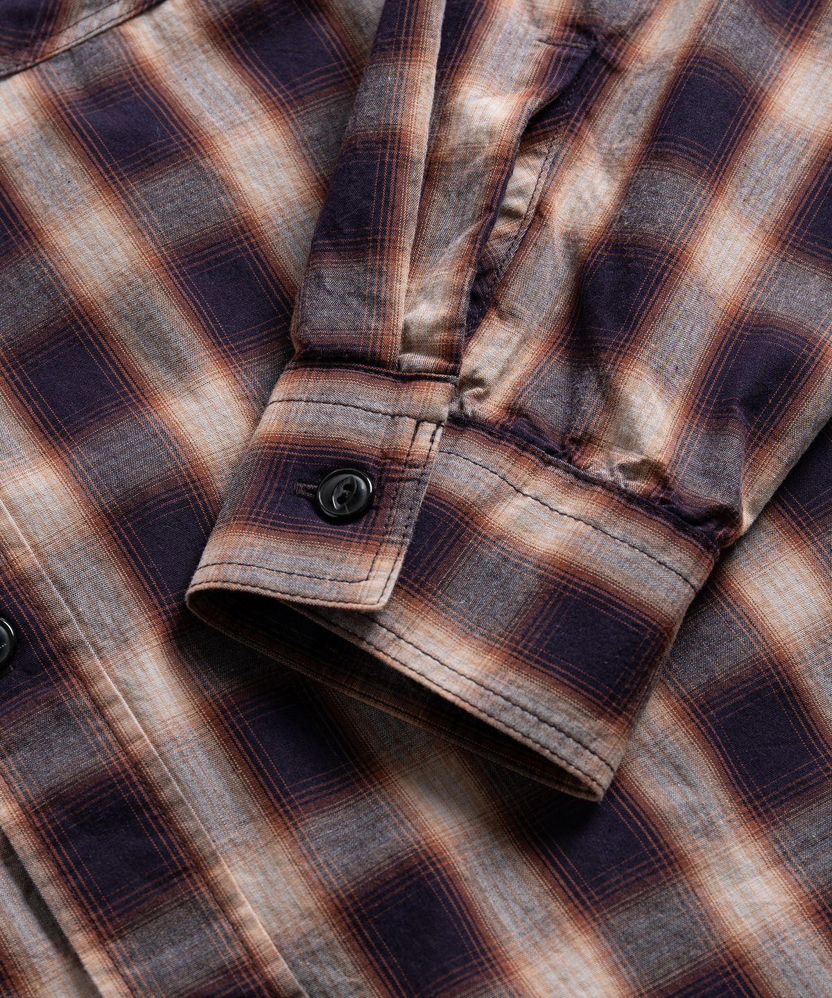 와일드 브릭스(WILD BRICKS) W23 OMBRE PLAID WORK SHIRT (deep purple)