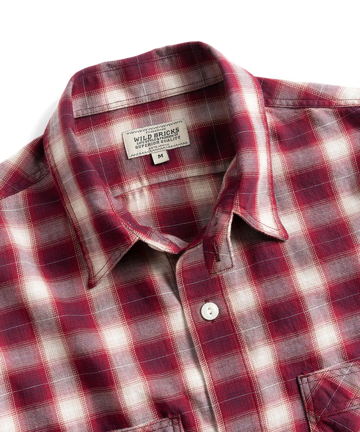 와일드 브릭스(WILD BRICKS) W23 OMBRE PLAID WORK SHIRT (red)