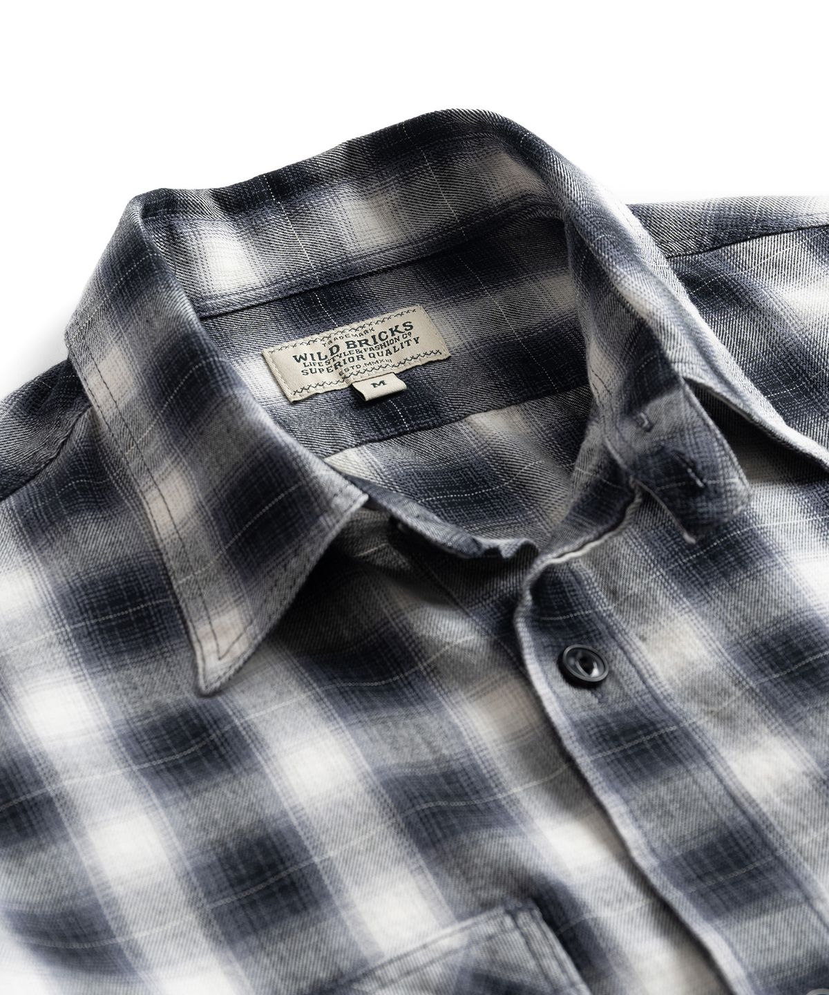 와일드 브릭스(WILD BRICKS) W23 OMBRE PLAID WORK SHIRT (black)