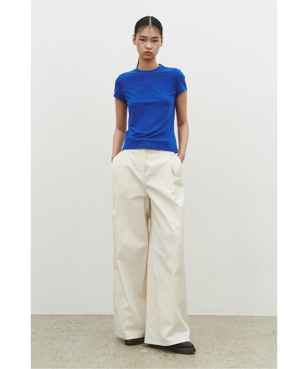 래코드(RECODE) Fitted Cap Sleeve T-shirts_RQTAX25599BUX