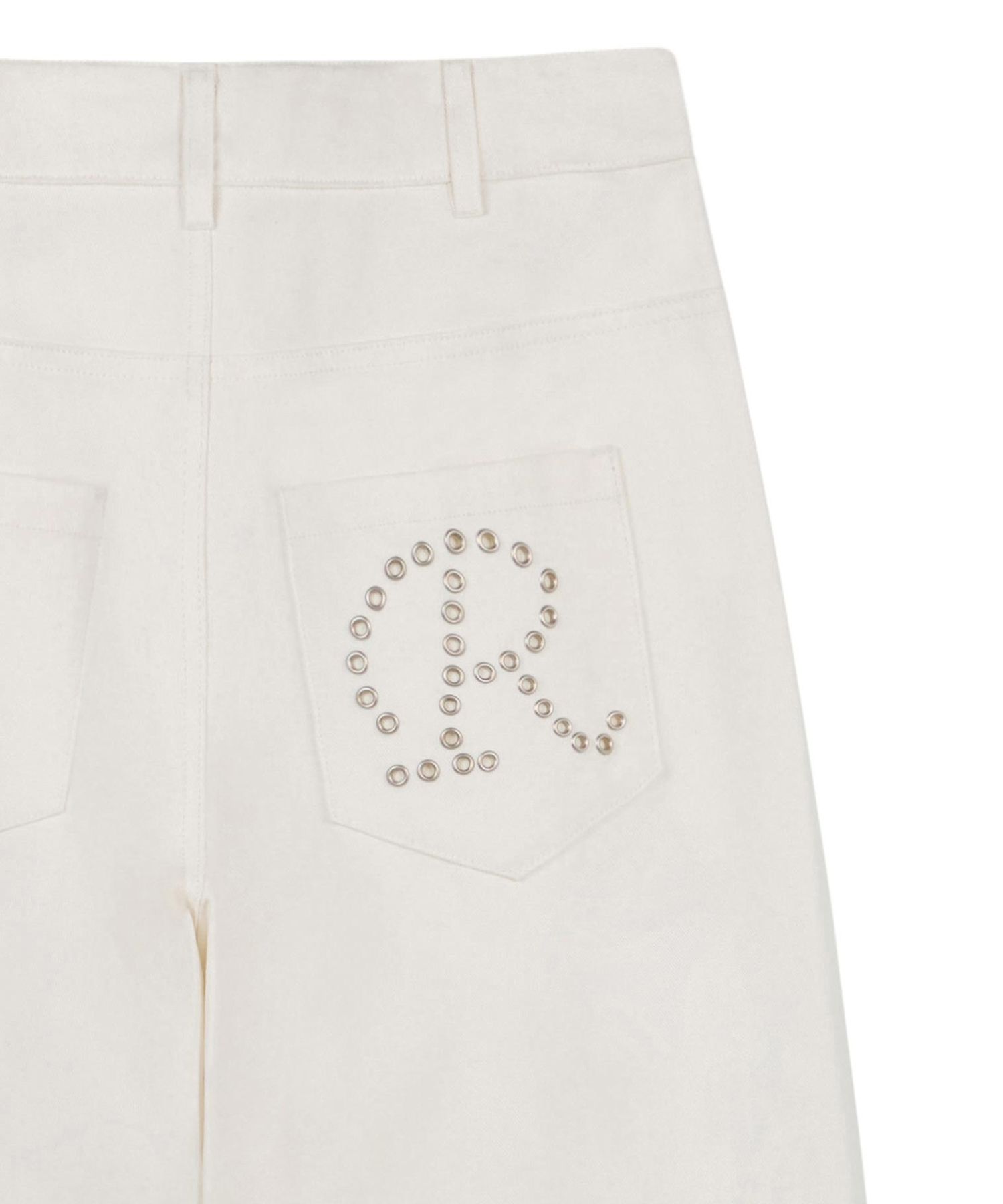 パンツ ROCKCAKE Eyelet R Pocket Curved Pants 5BMR0085 MUSINSA | ROCKCAKE Eyelet R Pocket Curved Pants - White