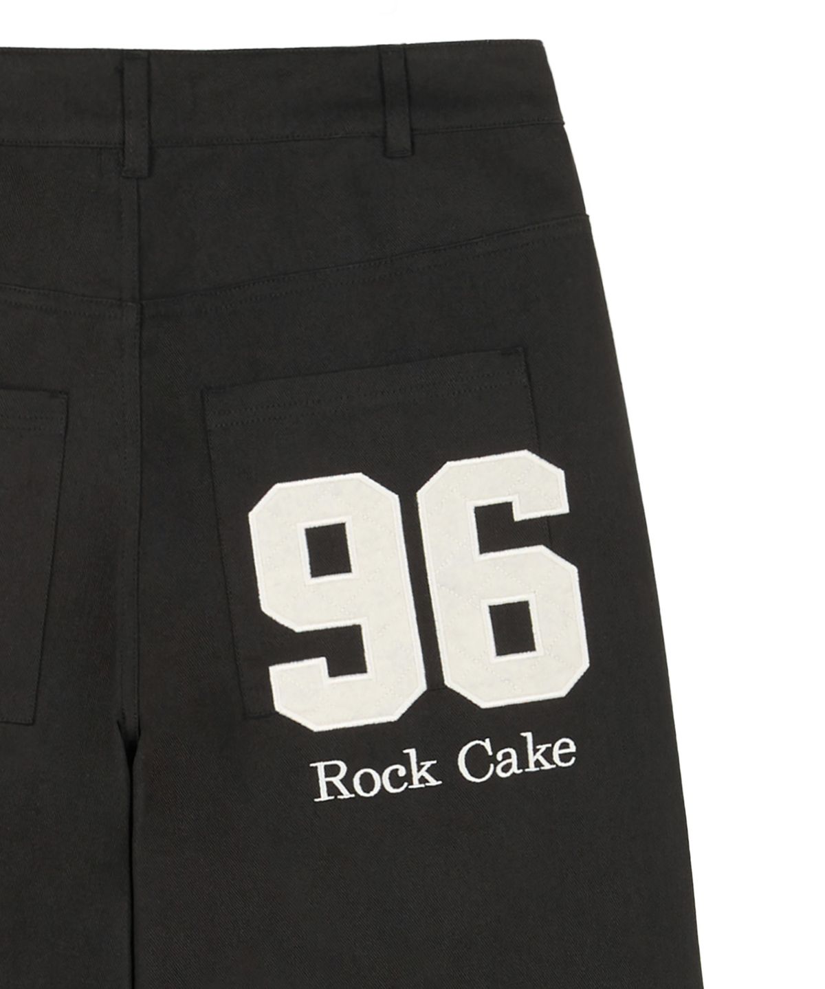 락케이크(ROCKCAKE) 96 Applique Pants - Black