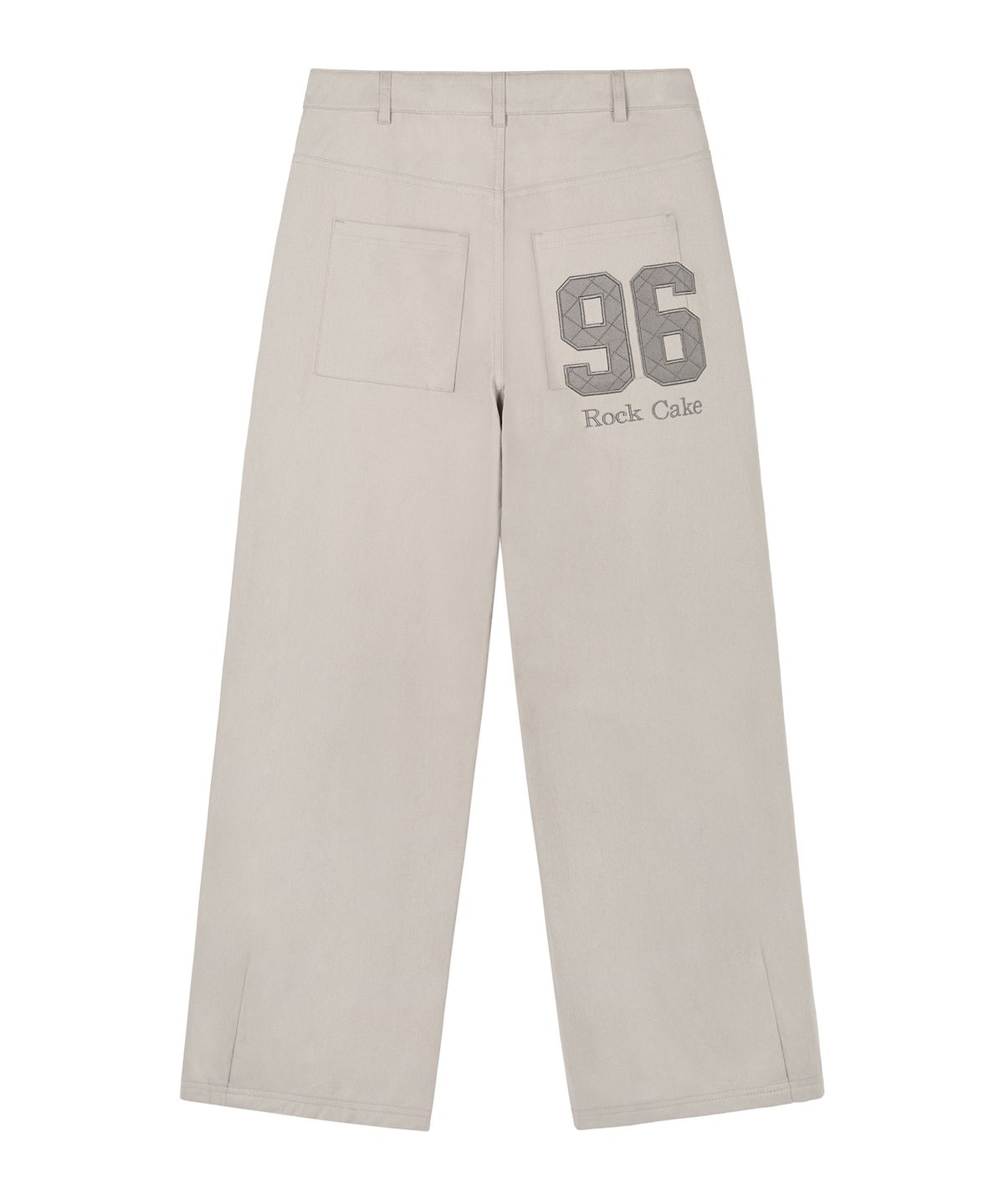 락케이크(ROCKCAKE) 96 Applique Pants - Light Gray