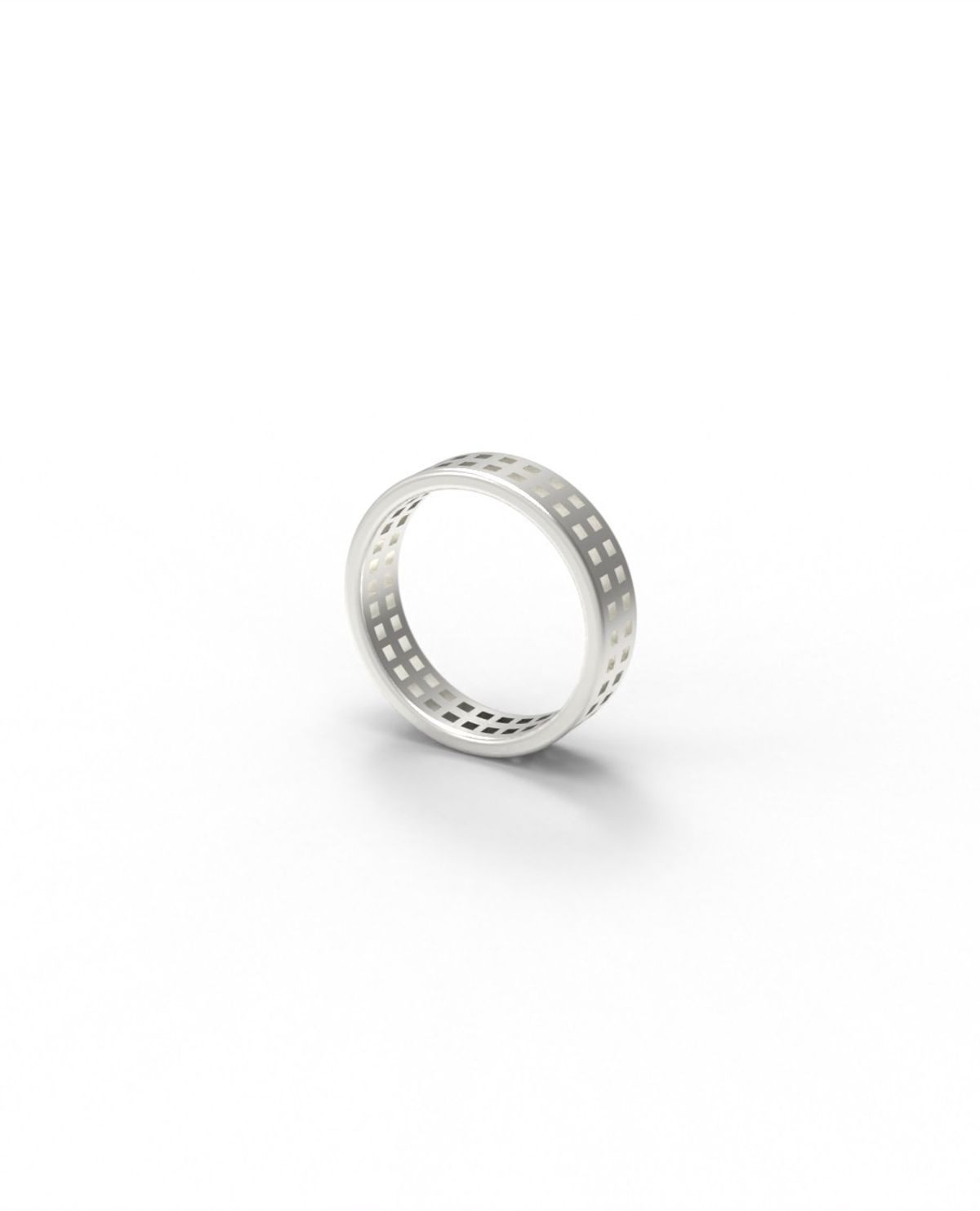 르네오브제(RENEOBJET) WIN SQUARE RING (2R) [STERLING SILVER] 기하학 디자인 패턴 포인트 925 실버 반지