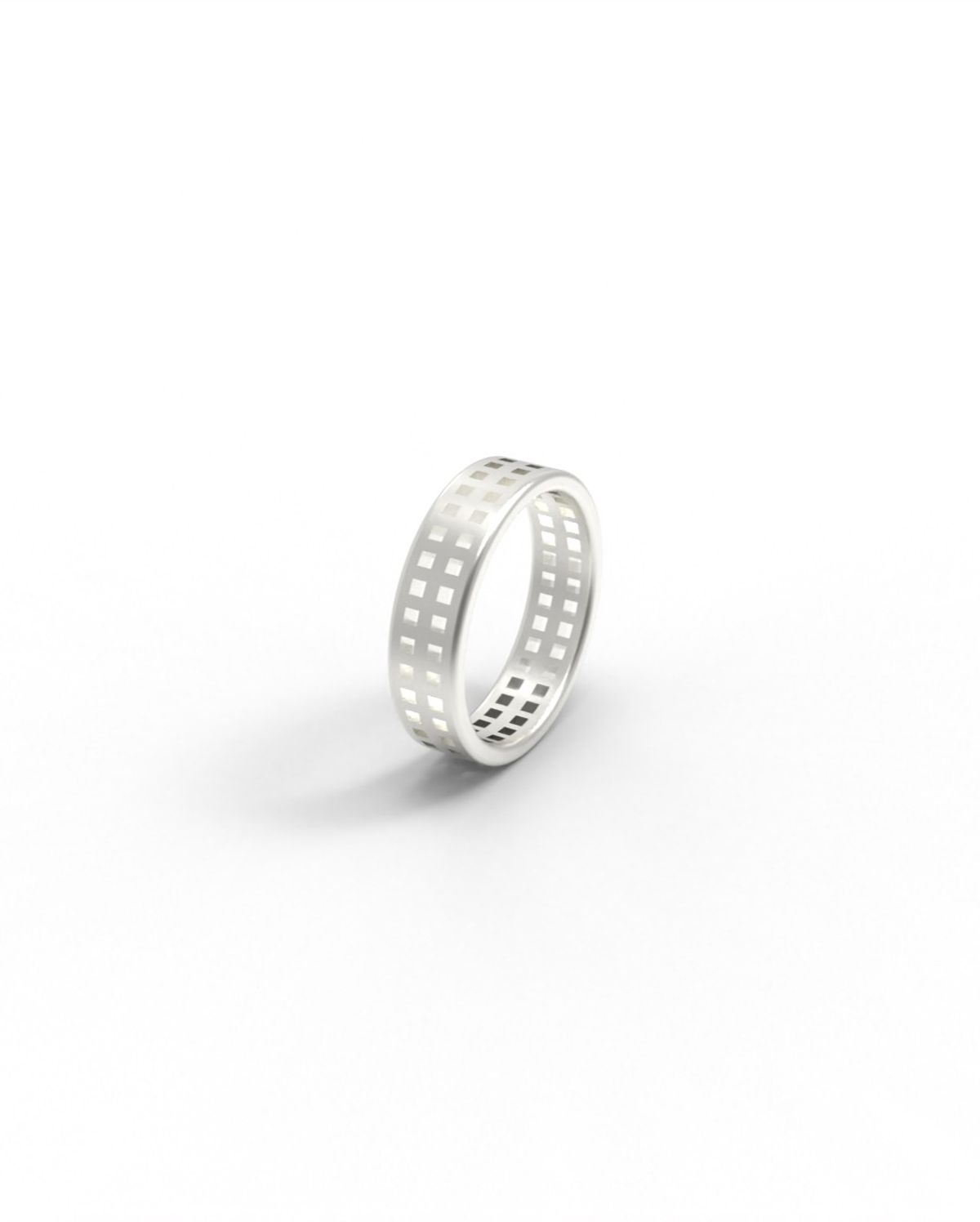 르네오브제(RENEOBJET) WIN SQUARE RING (2R) [STERLING SILVER] 기하학 디자인 패턴 포인트 925 실버 반지