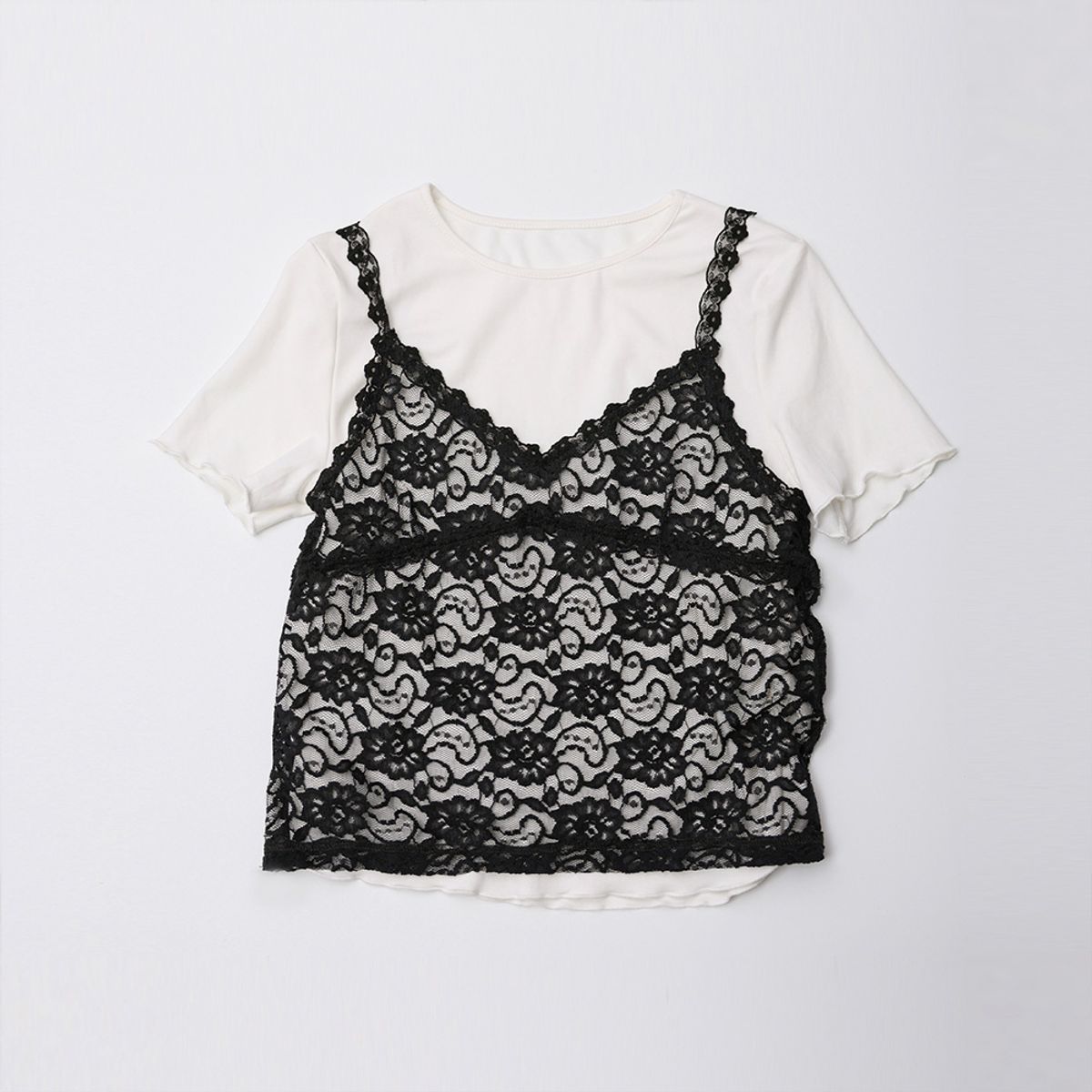 에이앤레이(AEIREI) AR_Lace short sleeve set top_WHITE