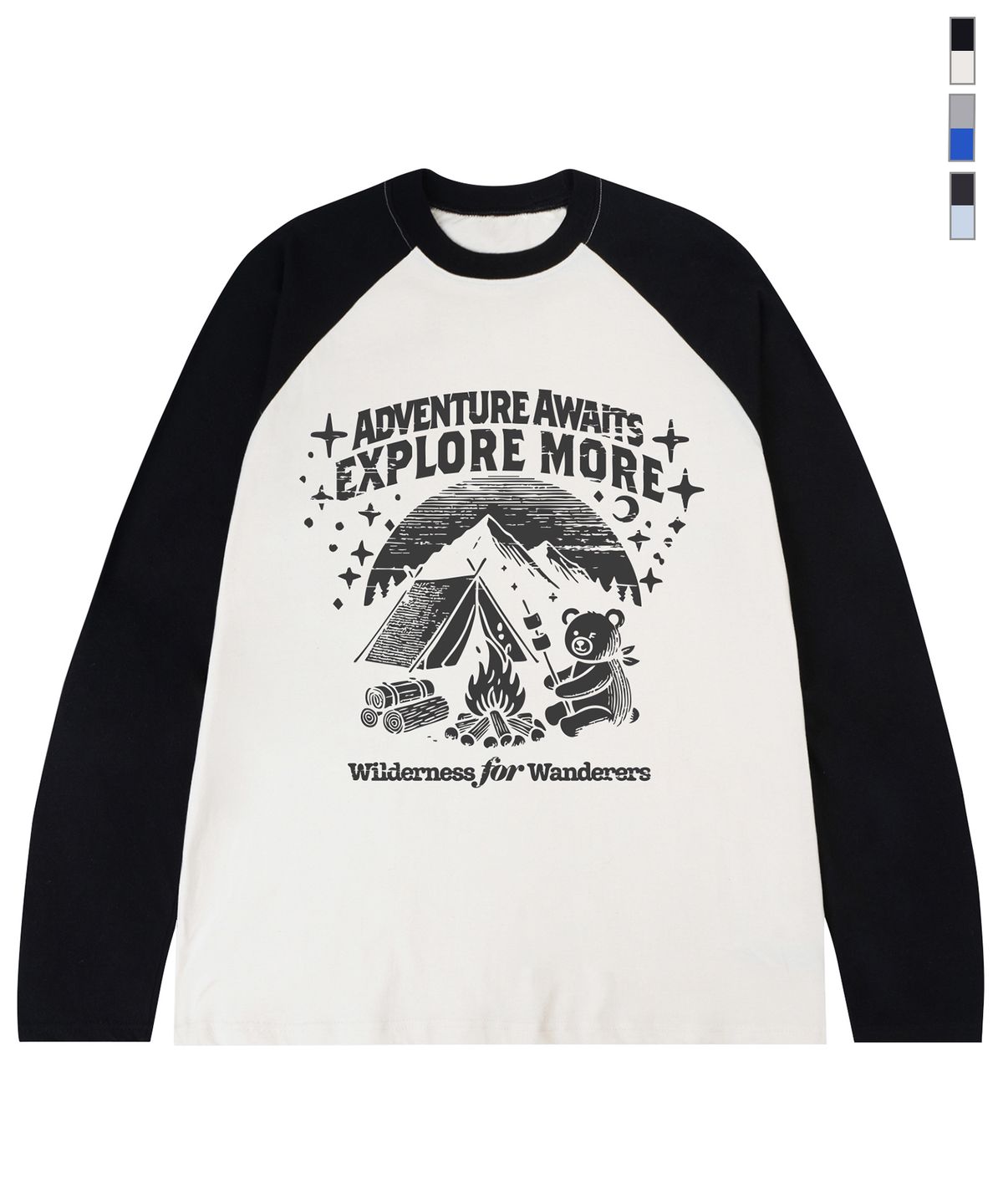 그레이버(GRAVER) [UNISEX]EXPLORE 빈티지 래글런 롱슬리브 티셔츠_3color