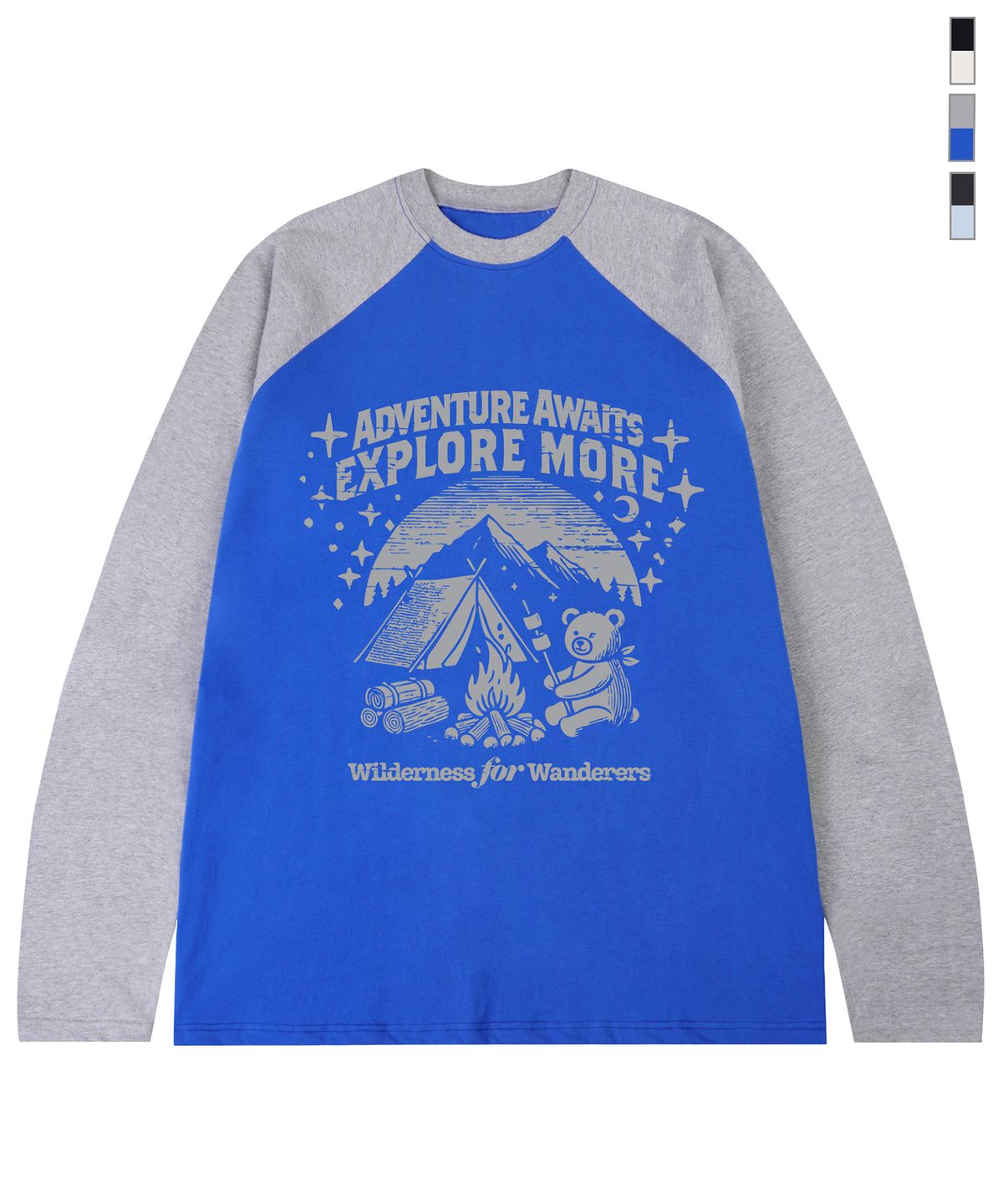 그레이버(GRAVER) [UNISEX]EXPLORE 빈티지 래글런 롱슬리브 티셔츠_3color