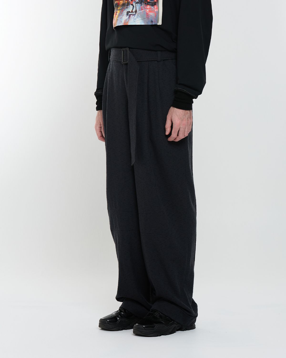와이쏘씨리얼즈(WHYSOCEREALZ) Skaters New Wide Pants (slub black)
