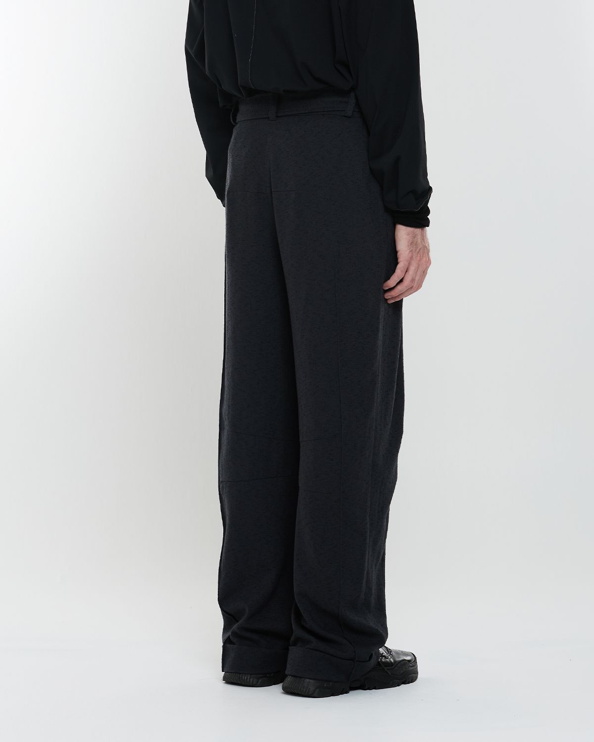와이쏘씨리얼즈(WHYSOCEREALZ) Skaters New Wide Pants (slub black)